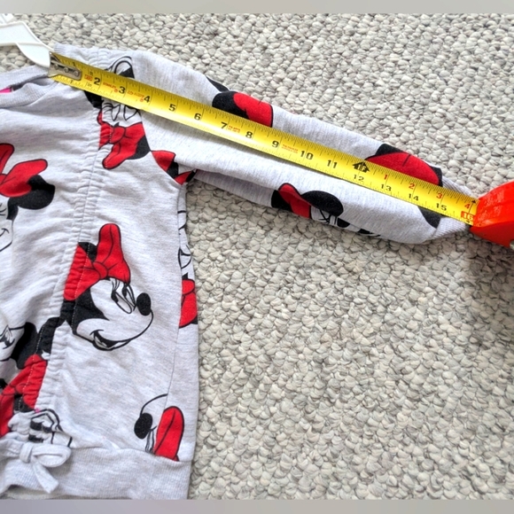 Disney Jr Minnie Mouse (5T) Pullover Sweatshirt with Decorative Draw String - Picture 7 of 14